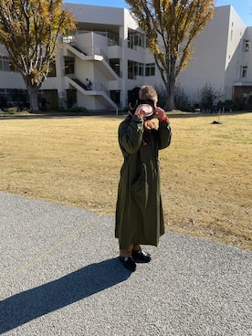 「PAGEBOY（ページボーイ）のアイテム（モッズコート）」を使った、もちもちさん（レディース・150cm）の冬コーディネート