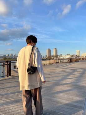 「stein（シュタイン）のアイテム（ベスト）」を使った、がきさん（メンズ・173cm）の春コーディネート