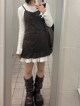 「アイテム（ワンピース/ドレス）」を使った、nanaさん（レディース・163cm）の秋コーディネート