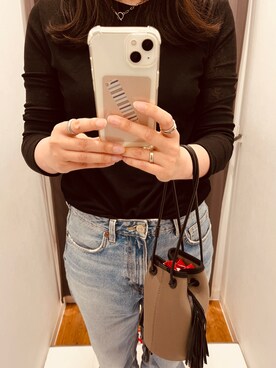 「YAHKI（ヤーキ）のアイテム（ショルダーバッグ）」を使った、moさん（レディース・163cm）の夏コーディネート