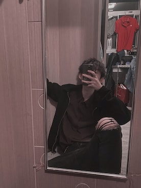 「PULL&BEAR（プルアンドベア）のアイテム（ジャケット/アウター）」を使った、Lucas Ngaiさん（メンズ・175cm）の冬コーディネート