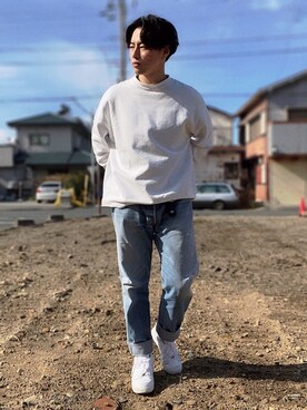 その他のアイテムを使った 白スウェット のメンズ人気ファッションコーディネート Wear その他のアイテムを使った 白スウェット のメンズ人気ファッションコーディネート Wear