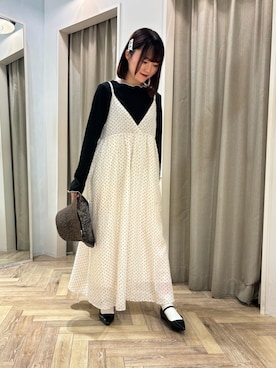 「Te chichi TERRASSE（テチチテラス）のアイテム（帽子）」を使った、SUNAMAMIさん（レディース・156cm）の春コーディネート