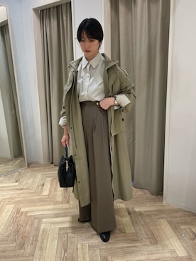 「秋先取りコーデ」｜「アイテム（その他アウター）」を使った、SUNAMAMIさん（レディース・160cm）の秋コーディネート