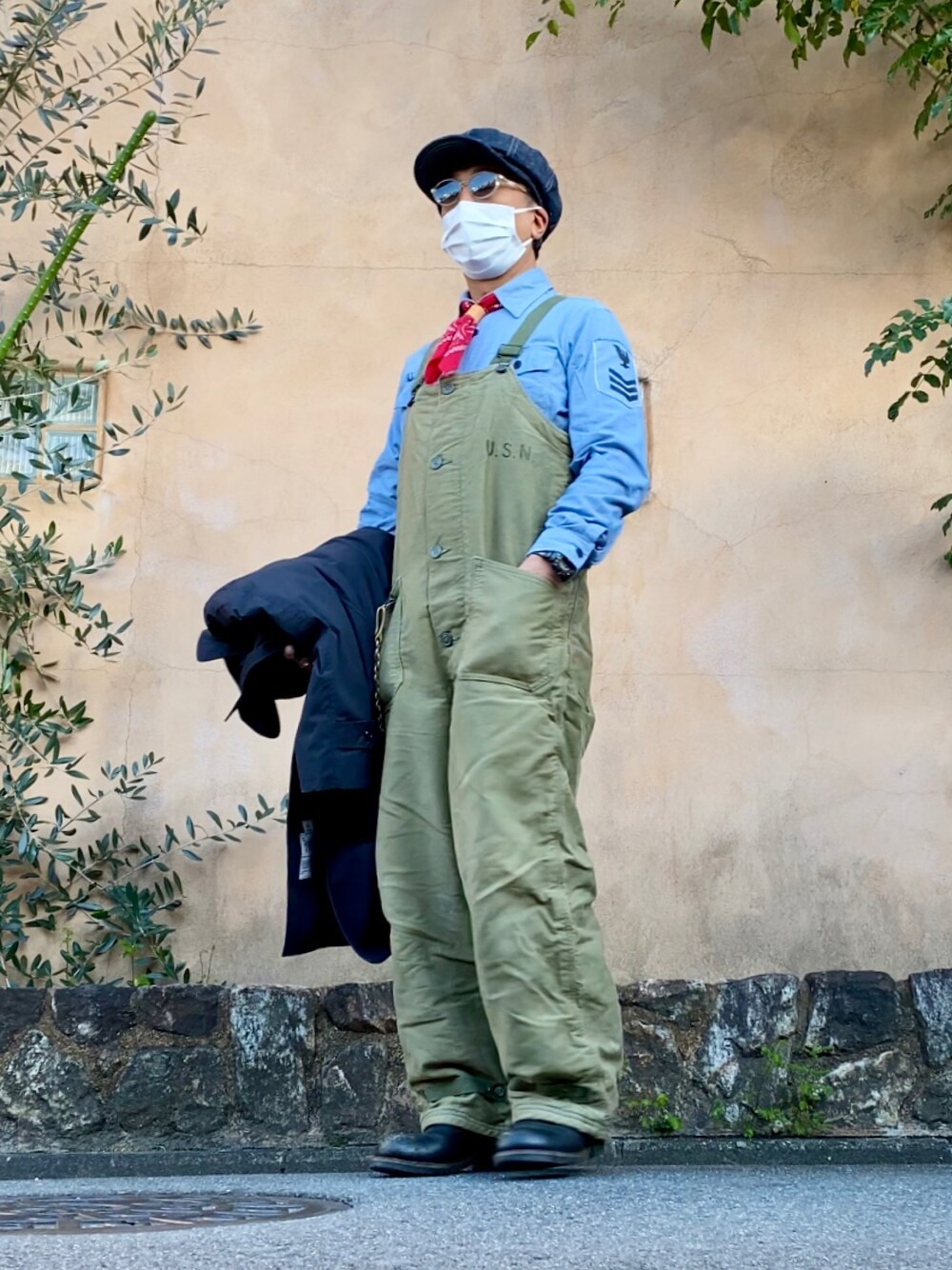 NAVY DEPARTMENT デッキパンツ オーバーオール サロペット実物 NAVY DEPARTMENT デッキパンツ オーバーオール サロペット実物