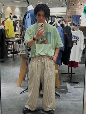 「CIAOPANIC TYPY（チャオパニックティピー）のアイテム（パンツ）」を使った、masayoさん（メンズ・168cm）の春コーディネート