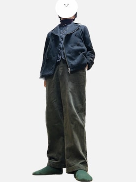「BEAMS（ビームス）のアイテム（ピーコート）」を使った、ポテサラさん（メンズ・172cm）の冬コーディネート