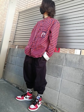 「チェック柄に恋してる」｜「アイテム（アナログ腕時計）」を使った、Null-Ponさん（メンズ・164cm）の秋コーディネート