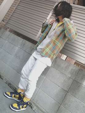 「FRUIT OF THE LOOM（フルーツオブザルーム）のアイテム（レッグウェア）」を使った、Null-Ponさん（メンズ・164cm）の冬コーディネート