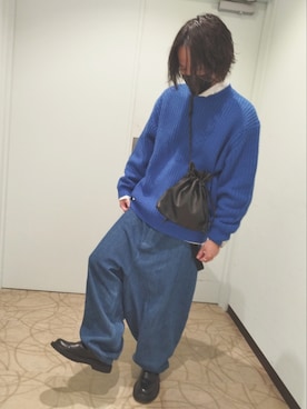 「my beautiful landlet（マイビューティフルランドレット）のアイテム（パンツ）」を使った、Null-Ponさん（メンズ・164cm）の冬コーディネート