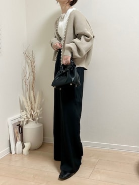 「ap retro（アプレトロ）のアイテム（パンツ）」を使った、だぶるさん（レディース・160cm）の冬コーディネート