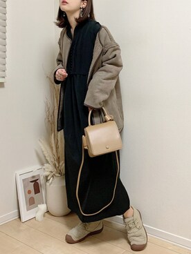 ジャケット アウターを使った 黒ワンピ の人気ファッションコーディネート Wear