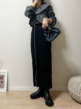 「アイテム（ハンドバッグ）」を使った、だぶるさん（レディース・160cm）の秋コーディネート