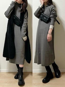 「tiptop（ティップトップ）のアイテム（シューズ）」を使った、だぶるさん（レディース・160cm）の秋コーディネート