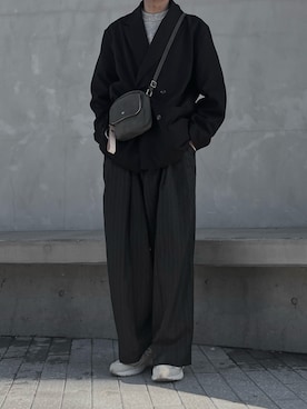 「remer（リメール）のアイテム（テーラードジャケット）」を使った、𝑆𝐻𝑈𝑁_𝑆𝑈𝐾𝐸さん（メンズ・175cm）の冬コーディネート