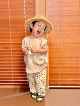 「ベビザらスのアイテム（Tシャツ/カットソー）」を使った、taiさん（キッズ・90cm）の夏コーディネート