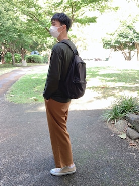 「H&M（エイチ・アンド・エム）のアイテム（バッグ）」を使った、TATSU(相互フォロー)さん（メンズ・178cm）の秋コーディネート