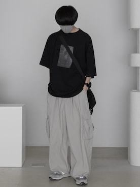 「remer（リメール）のアイテム（パンツ）」を使った、Ryuさん（メンズ・180cm）の夏コーディネート