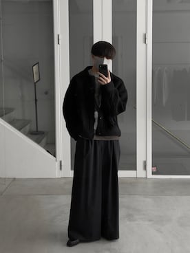 「Juha（ユハ）のアイテム」を使った、Ryuさん（メンズ・180cm）の冬コーディネート