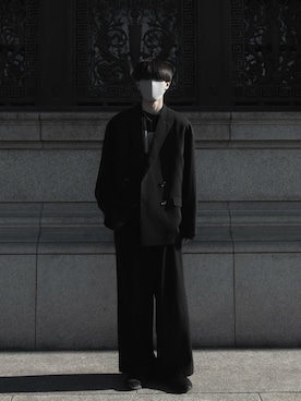 「remer（リメール）のアイテム（パンツ）」を使った、Ryuさん（メンズ・180cm）の冬コーディネート