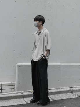 「remer（リメール）のアイテム（パンツ）」を使った、Ryuさん（メンズ・180cm）の春コーディネート
