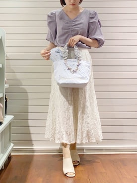 「Maison de FLEUR（メゾンドフルール）のアイテム（財布/小物）」を使った、sayaさん（レディース・151cm）の夏コーディネート