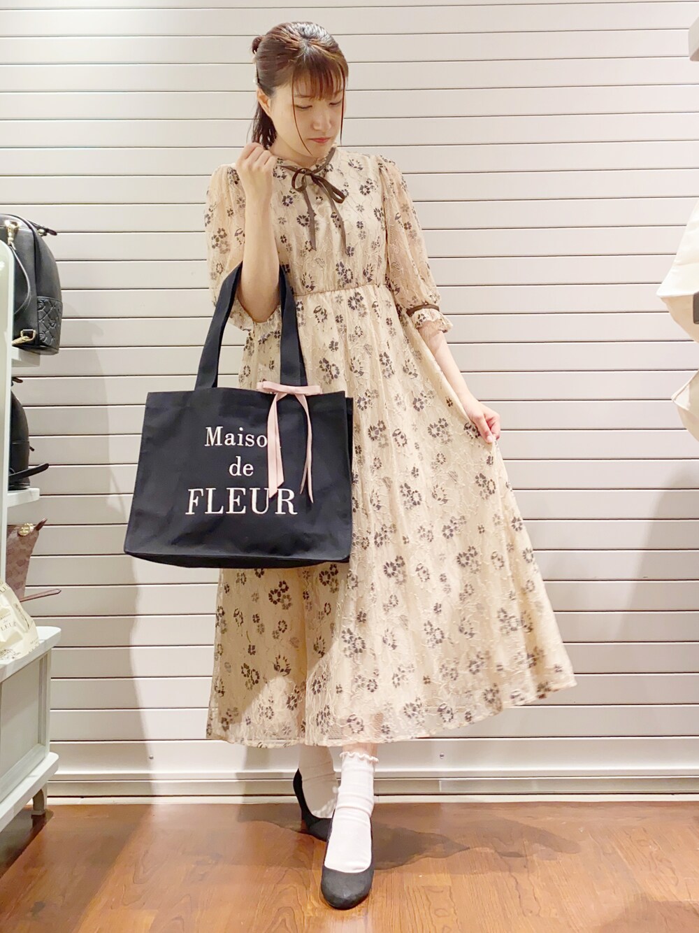 Maison de FLEUR（メゾンドフルール）の「ブランドロゴマットリボン