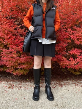 「バミューダパンツ」｜「アイテム（ジャケット/アウター）」を使った、𝙝𝙖𝙧𝙪𝙠𝙖さん（レディース・169cm）の秋コーディネート