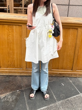「Dr. Martens（ドクターマーチン）のアイテム」を使った、𝙝𝙖𝙧𝙪𝙠𝙖さん（レディース・169cm）の夏コーディネート