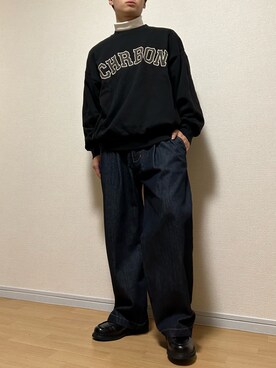 「スエット」｜「アイテム（セットアップ）」を使った、gen.さん（メンズ・162cm）の春コーディネート