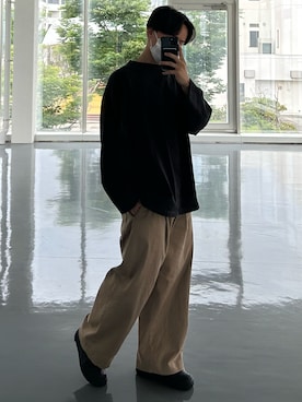 「エアフォース1」｜「アイテム（グレー系）」を使った、gen.さん（メンズ・162cm）の夏コーディネート