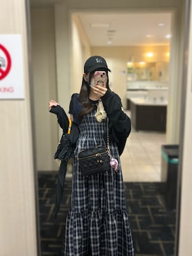 「GU（ジーユー）のアイテム（その他アウター）」を使った、yu♡さん（レディース・152cm）の秋コーディネート