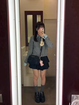 「アイテム（ソックス/靴下）」を使った、yu♡さん（レディース・152cm）の秋コーディネート