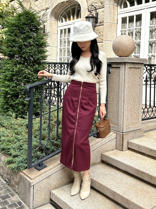 フロントファスナーロングスカート/23534（スカート）｜JULIA BOUTIQUE