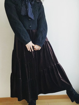 「merry jenny（メリージェニー）のアイテム（ブーツ）」を使った、めんめんさん（レディース・158cm）の冬コーディネート