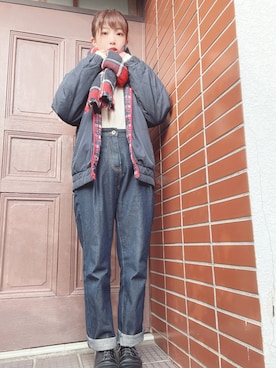 「くつした」｜クミさん（レディース・155cm）の冬コーディネート