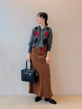 「FLAT（フラット）のアイテム」を使った、sakuranbocherryさん（レディース・155cm）の秋コーディネート