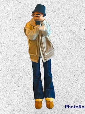 「MAISON SPECIAL（メゾンスペシャル）のアイテム（その他アウター）」を使った、aica??さん（レディース・163cm）の冬コーディネート