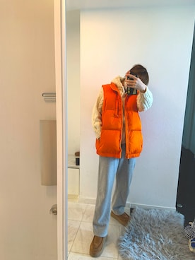 「ワラビーブーツ」｜「アイテム（ジャケット/アウター）」を使った、aica??さん（レディース・163cm）の冬コーディネート
