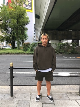 「Saturdays NYC（サタデーズ ニューヨークシティ ）のアイテム（スウェットパンツ）」を使った、Yusuke1985さん（メンズ・173cm）の秋コーディネート