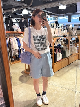 「OLEND（オレンド）のアイテム」を使った、rumiさん（レディース・160cm）の夏コーディネート