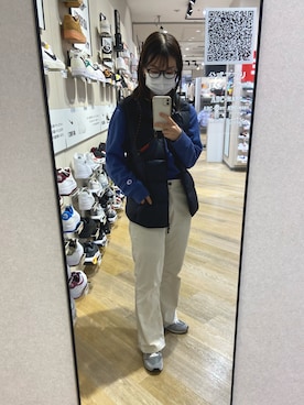 「Levi's（リーバイス）のアイテム（デニムパンツ、ホワイト系）」を使った、rumiさん（レディース・160cm）の秋コーディネート
