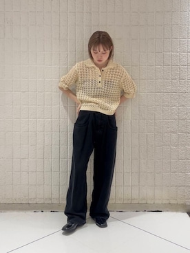 「ブラックデニム」｜serikaさん（レディース・153cm）の夏コーディネート