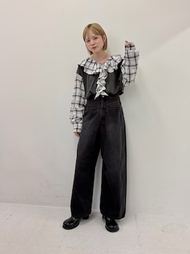 「KBF（ケイビーエフ）のアイテム（トップス）」を使った、serikaさん（レディース・153cm）の秋コーディネート