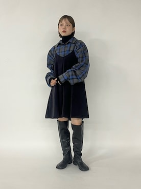 「アイテム（ワンピース）」を使った、serikaさん（レディース・153cm・20代）の秋コーディネート