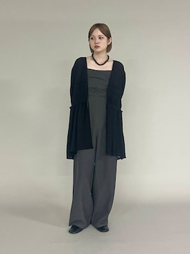 「骨格ナチュラル」｜「アイテム（サロペット/オーバーオール）」を使った、serikaさん（レディース・153cm）の夏コーディネート