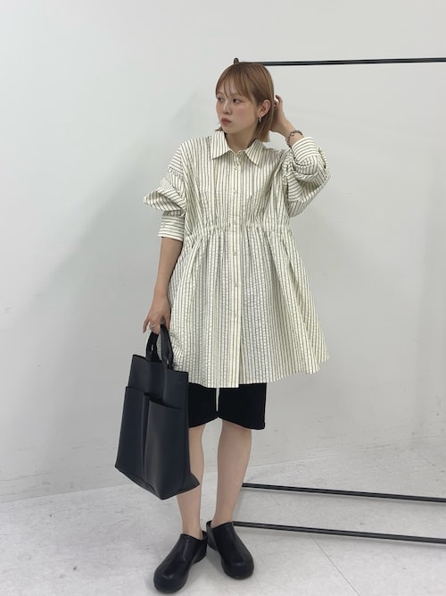 アシメギャザータックミニワンピース（ワンピース）｜KBF