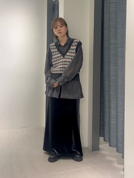「アイテム（ベスト）」を使った、serikaさん（レディース・153cm・20代）の秋コーディネート