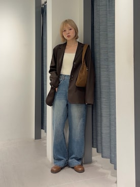 「KBF（ケイビーエフ）のアイテム（トップス）」を使った、serikaさん（レディース・153cm）の秋コーディネート