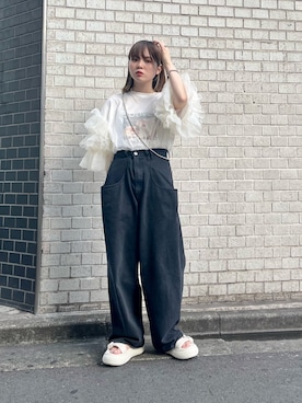 「PUMA（プーマ）のアイテム」を使った、serikaさん（レディース・153cm）の夏コーディネート